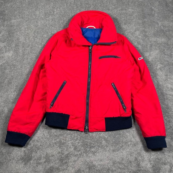 CB Sports Other - Vintage CB Sports Ski Jacket 80s Red Blue Cropped Bomber Mens XS/S Zip Up Puffer